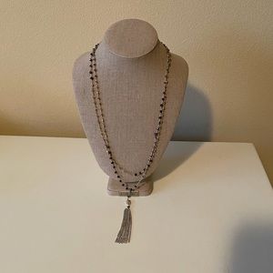 Stella and Dot Gitane Tassel Necklace - Silver